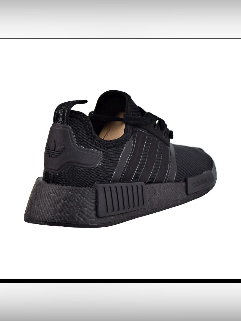 adidas NMD_R1 triple black colorway big kid running Sneakers Sz 5.5